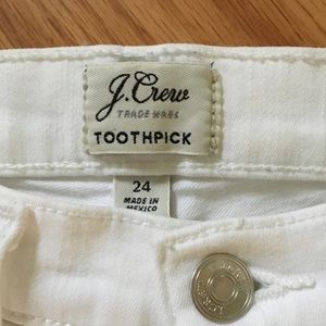 ONLY WORN ONCE!! J Crew white jeans